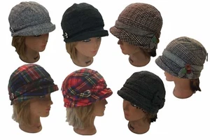 Cappelli alla moda donna abito chiesa caldi imballabili a quadretti D & Y - Foto 1 di 12