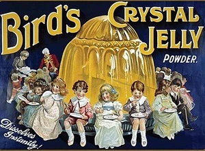 Bird's Custard Cristal Jalea Polvo Pequeño Acero Signo 200mm x 150mm - Imagen 1 de 1