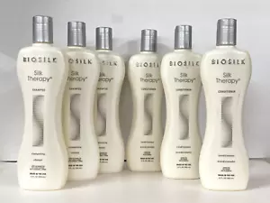 BIOSILK SILK THERAPY SHAMPOO/ CONDITIONER 12 OZ (Lot of 6) - Picture 1 of 3
