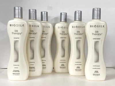 BIOSILK SILK THERAPY SHAMPOO/ CONDITIONER 12 OZ (Lot of 6) - Image 1 of 3