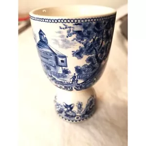 Johnson Bros Egg Cup Historic America 1940 Ironstone Bellota Roble Azul De Colección - Imagen 1 de 10