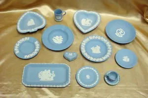 Wedgewood Jasperware 13 verschiedene kleine Tabletts, Aschenbecher, Miniaturen - Bild 1 von 10