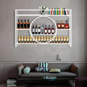 Wall Mounted Wine Glass Storage Rack Wine Rack Bottle Holder Bar Wine Shelf NEW - Picture 1 of 11