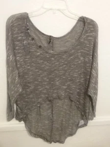 Damen Strick Crop Top Schwarz. L - Bild 1 von 6