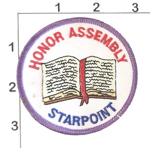 Honor Assembly Starpoint Patch Bible Round Vintage Embroidered - Picture 1 of 1