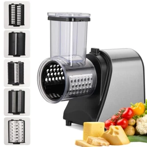Elektrische Gemüsereibe Reibe Küchenreibe Edelstahl Gemüseschneider Elektrohobel - Bild 1 von 37