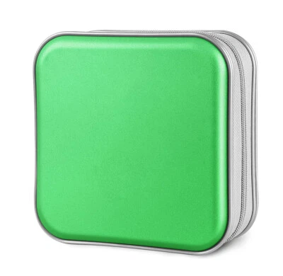 Estojo organizador verde 34 discos CD DVD VCD suporte portátil bolsa de armazenamento álbum - Imagem 1 de 4