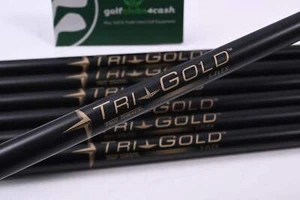 True Temper Tri-Gold Iron Shafts / Stiff Flex / Set of 7 / .370" Parallel Tips - Picture 1 of 5