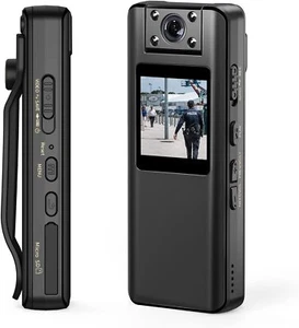 Video Body Kamera 64GB 1080P HD Wearable Cam OLED Bildschirm mit Audio LCD Bildschirm DVR - Bild 1 von 12