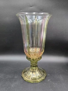 Große Monica Willard Vase handbemalt Kristall grüne Pflaume Made in USA - Bild 1 von 13