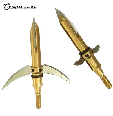 Hunting Archery broadheads golden arrow heads 100grain 2 expandable blade - Imagen 1 de 4