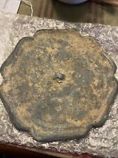 ancient pewter or lead 6 inch fiirst form of a mirror from 1400’s chinese