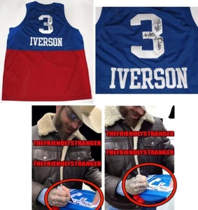 POST MALONE signed 76ers "IVERSON" Jersey EXACT PROOF White Iverson Inscript COA - Bild 1 von 7