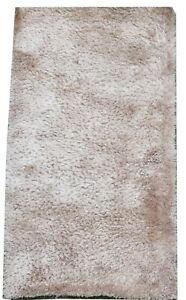 Chinese Polyester Shaggy Rug in Champagne colour in good condition 140 x 80 cm
