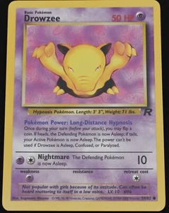 Drowzee 54/82 Team Rocket 2000 WOTC English Pokemon TCG Vintage Near Mint NM - Picture 1 of 10