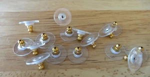 20 Oro Color 11mm Comfort Stud Arete Backs Bullet Clutch Discos de plástico - Imagen 1 de 2