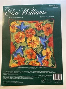 Elsa Williams Needlepoint Embroidery Kit Nasturtium Hummingbird Karwan 06441 - Picture 1 of 8