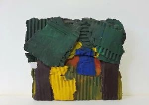 Dave Pearson (1937-2008) Original 60er Jahre Abstrakte Collage Landschaft Ölgemälde - Bild 1 von 4