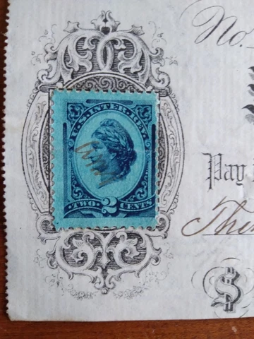Lot 5 Old Bank Checks 1871-1900 NY NJ, JOHN J CISCO & SON,  Revenue stamps, Used Cover