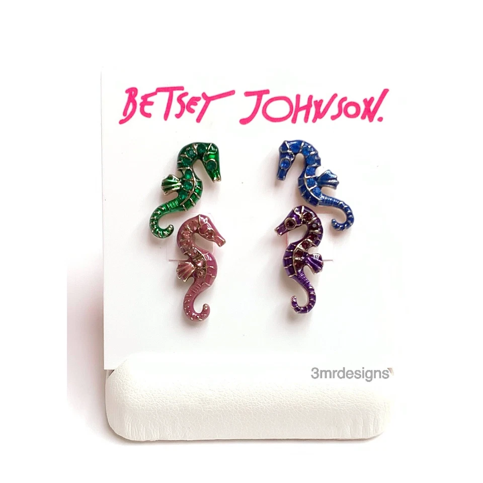 Betsey Johnson Seahorse Stud Earrings Bb215