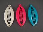 Cream Teal Pink Set Pack Of 3 Small Banana Hair Clips Comb Plastic 3.75" Long