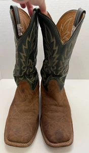 Vintage Larry Maham Men's Western Leather Boots Size 11.5D - Picture 1 of 8