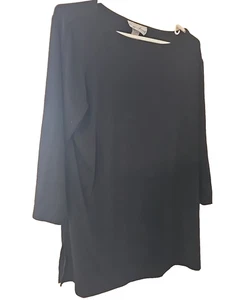 Carolyn Strauss Collection Long Sleeve Black Women's Blouse Large - Picture 1 of 10