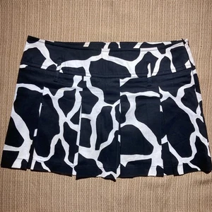 Vtg 90s Y2K low rise pleated mini cow print festival rave skirt cowgirl western - Picture 1 of 7