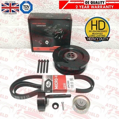 FOR BMW 330d 335d 525d 530d 535d X5 X6 CRANKSHAFT PULLEY DRIVE BELT TENSIONERS - Image 1 of 4