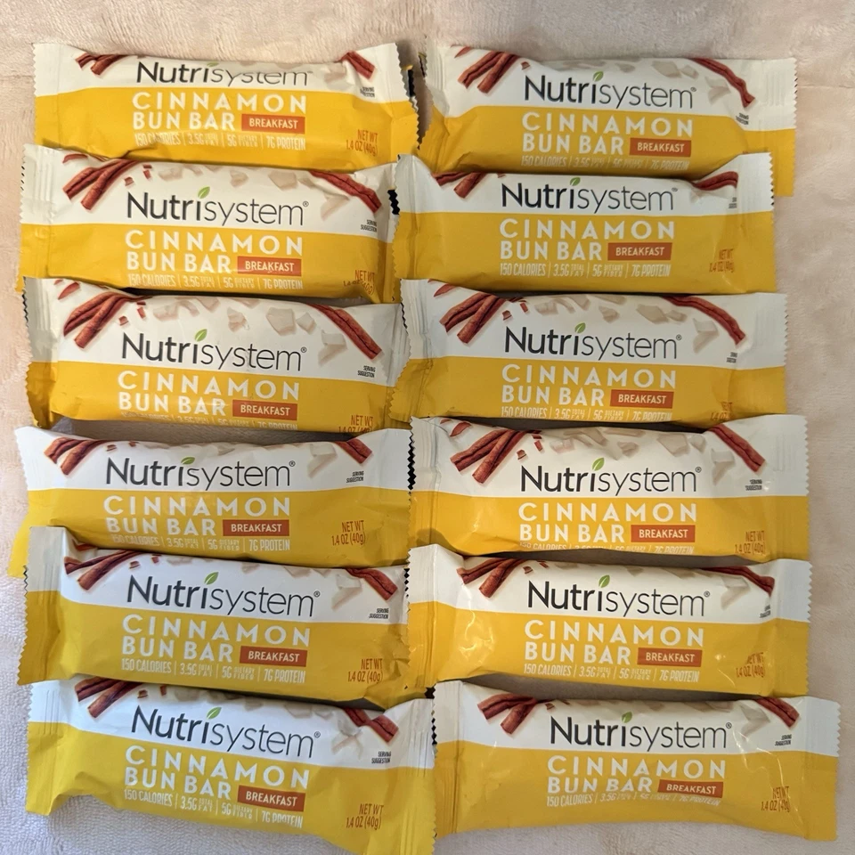 12 Nutrisystem Cinnamon Bun Bar DESAYUNO MEJOR PARA: Abril 2026 ÚLTIMOS Foto 1 de 1