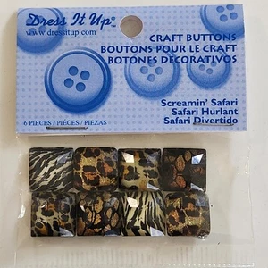 Dress It Up Buttons Screamin' Safari Jesse James Embellishment Flat Back - Picture 1 of 2