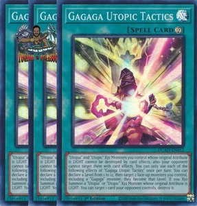 Yugioh! 3x Gagaga Utopic Tactics DUAD-EN052 súper raro primera edición casi nuevo - Imagen 1 de 1