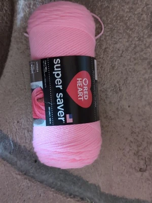Red Heart Super Saver 0373 Pétalo Rosa Sin Tinte Lote Hilo Worsted 4 Capas Acrílico  Foto 1 de 4