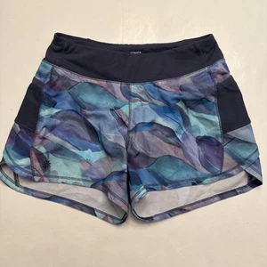 Athleta Girl Record Breaker Lined Shorts 3” Blue Purple Teal Medium (8-10) - Picture 1 of 13