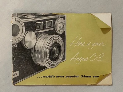 Argus C-3  35mm Camera Owner's User Instruction Manual - Image 1 of 4