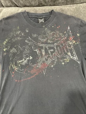 Camiseta De Colección Tapout UFC MMA Calavera Desteñida Negra Y2K Grunge Mall Gótica L Foto 1 de 4