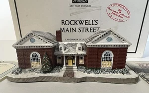 Norman Rockwell's Main Landmark Sculptures “The Library” 1989 Complete NOS - Picture 1 of 24