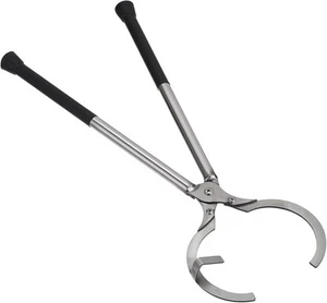 uxcell 18" Melting Crucible Tongs Furnace 18", Black/Silver - Picture 1 of 7