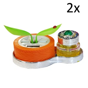 2 x SOLAR POWER DANCING AIR FRESHENER FLOWER car home fragrance perfume caravan - Picture 1 of 1