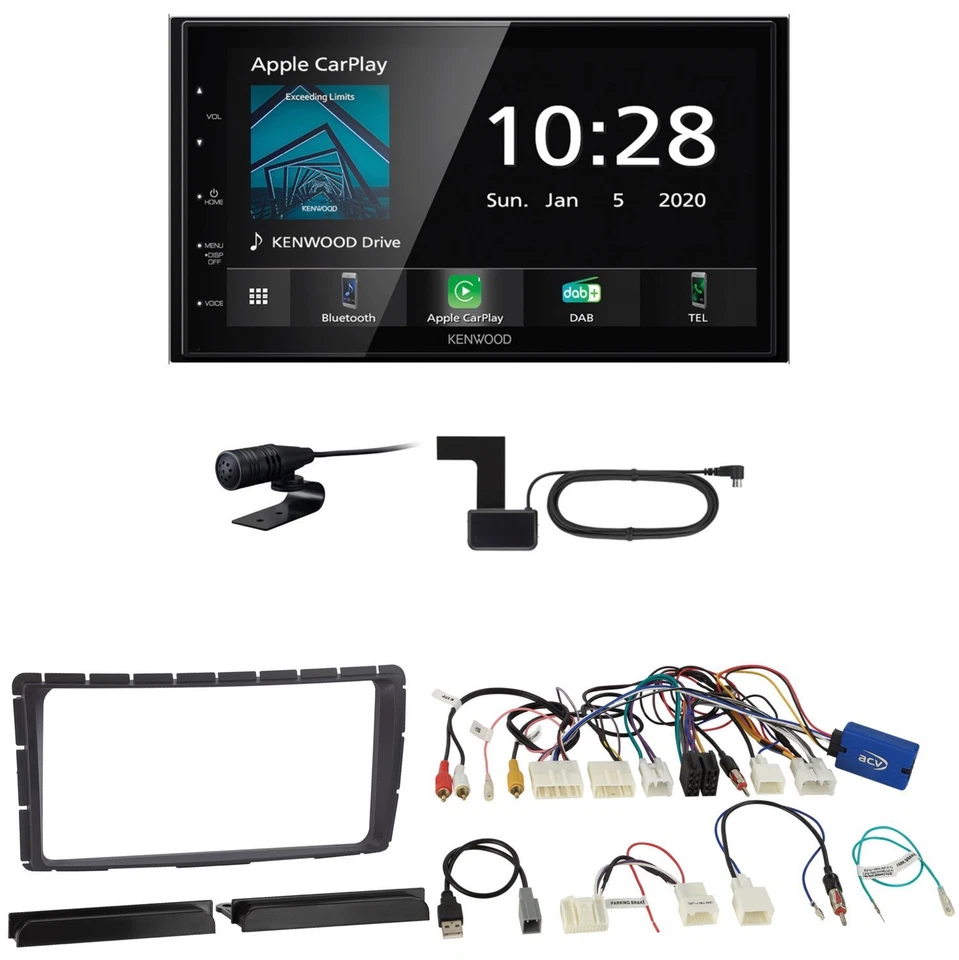 Kenwood DMX-5020DABS CarPlay Android Auto USB Einbauset für Toyota Hilux ab 2011 - Bild 1 von 1