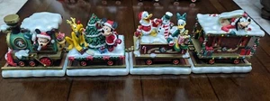 VINTAGE DISNEY MICKEY MOUSE CHRISTMAS COLLECTION HOLIDAY EXPRESS FIGURINE TRAIN - Picture 1 of 23