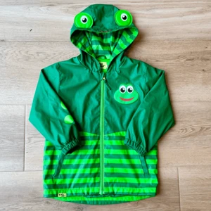 Western Chief NEW Kids Green Fritz Frog Raincoat Size 4T $50 - Picture 1 of 5