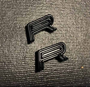 Gt350R Fender Emblems R logo (1 set Of 2) Made In The USA! (Black) Original R - Picture 1 of 6