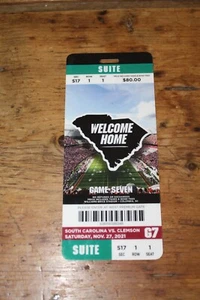 2021 USC Gamecocks vs Clemson Tigers Football SKYBOX PASS Collectors MUST L@@K - Picture 1 of 2