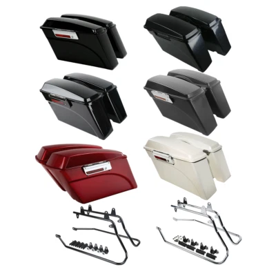 Hard Saddlebags /Conversion Bracket Fit For Harley Softail Heritage Deluxe 84-17 - Image 1 of 4