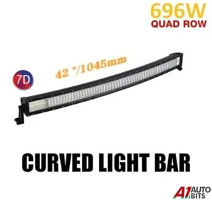 7D 42" 696W Curved Led Work Roof Light Bar Spot Flood Driving For Truck Boat SUV - Picture 1 of 6