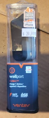 Ventev Wallport (18W) 3A USB-C Wall Rapid Charger In Carry Case - Image 1 of 2