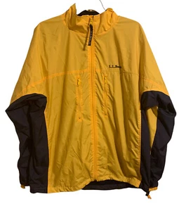 LL Bean Yellow Blue Color  Light Jacket Full Zip Men Large Tall - Picture 1 of 9