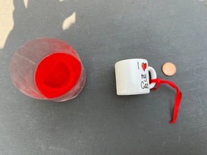 Russ Berrie & Co. - 1,5" Mini Becher - Ornament / Geschenk - I Love My Cat - Bild 1 von 4