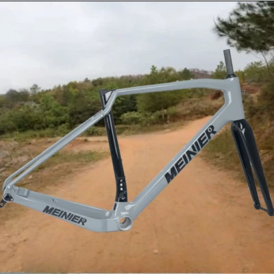 Carbon Gravel Frameset Threaded T47 Internal Cable Gravel Road Bike Frames - Image 1 of 4